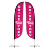 Image of Pelican's Snoballs "Drive-Thru" 12ft Feather Flag
