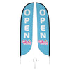 Image of Pelican's Snoballs "Open" 12ft Feather Flag