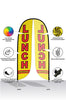 Image of Restaurant Feather Flags - 2 Pack w/ Ground Spike Pole Set