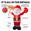 Image of 6ft Santa Lawn Inflatable with "Open" Sign