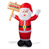Image of 6ft Santa Lawn Inflatable with "Open" Sign