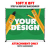 Image of Custom 10ft Step & Repeat Trade Show Display w/ Retractable Banner Pop-Up & Podium