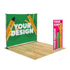 Image of Custom 10ft Step & Repeat Trade Show Display w/ Retractable Banner Pop-Up & Podium