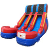 Image of 15'H Dual Lane Red n Blue Slide wet n dry