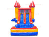 Image of 15'H Double Lane Slide Castle Combo with Pool by Bouncer Depot