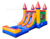 Image of 15'H Double Lane Slide Castle Combo with Pool by Bouncer Depot