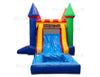Image of 15'H Compact Rainbow Castle Jumper with Pool by Bouncer Depot