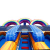 Image of 13'H Dual Lane Rainbow Water Slide with Deep Pool