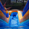 Image of 13'H Dual Lane Rainbow Water Slide with Deep Pool
