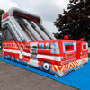 Image of 15'H Dual Lane Fire Truck Water Slide