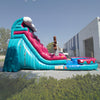 Image of 19'H Pink and Blue Wave Slide Wet n Dry