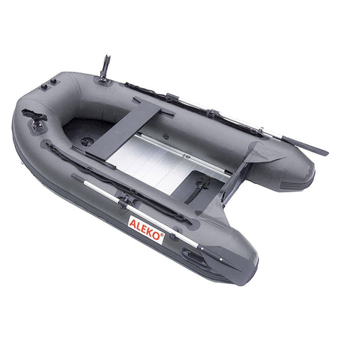 Aleko Boating & Water Sports PRO Fishing Inflatable Boat with Aluminum Floor Front Board Holders 8.4 ft Gray by Aleko 781880259824 BTF250G-AP Inflatable Boat with Aluminum Floor Front Board Holders 8.4 ft Gray