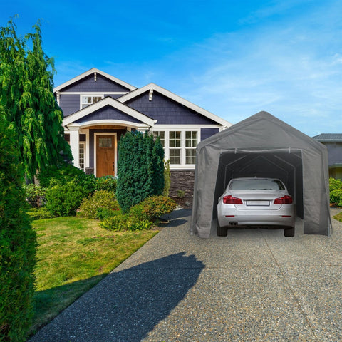 Aleko Canopies & Gazebos 10x 20 Ft Gray Duty Outdoor Canopy Carport Tent by Aleko 703980260135 CP1020GR-AP 10x 20 Ft Gray Duty Outdoor Canopy Carport Tent Aleko SKU CP1020GR-AP