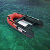 Image of Aleko Fishing 8.4 ft - Red and Black PRO Fishing Inflatable Boat with Aluminum Floor Front Board Holders by Aleko BTF250RBK-AP 8.4 ft - Red and Black PRO Fishing Inflatable Boat with Aluminum Floor