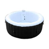Image of Aleko Hot Tubs 4 Person 210 Gallon Black Round Inflatable Jetted Hot Tub Spa With Cover by Aleko HTIR4WHBK-AP 4 Person 210 Gallon Black Round Jetted Hot Tub w/ Cover HTIR4WHBK-AP