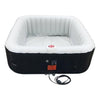 Image of Aleko Hot Tubs 6 Person 265 Gallon Black Square Inflatable Jetted Hot Tub with Cover by Aleko 0655222807120 HTISQ6GYBK-AP