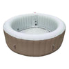 Image of Aleko Hot Tubs 6 Person 265 Gallon Brown Round Inflatable Jetted Hot Tub Spa With Cover by Aleko 703980257814 HTIR6GYBR-AP 6 Person 265 Gallon Brown Round Jetted Hot Tub w/ Cover HTIR6GYBR-AP