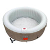 Image of Aleko Hot Tubs 6 Person 265 Gallon Brown Round Inflatable Jetted Hot Tub Spa With Cover by Aleko 703980257814 HTIR6GYBR-AP 6 Person 265 Gallon Brown Round Jetted Hot Tub w/ Cover HTIR6GYBR-AP