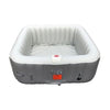 Image of Aleko Hot Tubs 6 Person 265 Gallon Gray Square Inflatable Jetted Hot Tub Spa With Cover by Aleko 0703980257814 HTISQ6GY-AP 6 Person 265 Gallon Gray Square Jetted Hot Tub Spa w Cover HTISQ6GY-AP