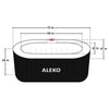 Image of Aleko Pool & Spa 2 Person 145 Gallon Black and White Oval Inflatable Hot Tub Spa With Drink Tray and Cover by Aleko 655222807151 HTIO2BKW-AP 2 Person 145 Gallon Oval Inflatable Hot Tub Spa Drink Tray HTIO2BKW-AP