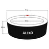 Image of Aleko Pool & Spa 4 Person 210 Gallon Black Round Inflatable Jetted Hot Tub Spa With Cover by Aleko 781880282679 HTIR4WHBK-AP 4 Person 210 Gallon Black Round Jetted Hot Tub w/ Cover HTIR4WHBK-AP