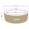 Image of Aleko Pool & Spa 4 Person 210 Gallon Round Inflatable Hot Tub Spa With Brown and White Cover by Aleko 703980257807 HTIR4BRW-AP 4 Person 210 Gallon Round Inflatable Tub Spa Cover Aleko HTIR4BRW-AP