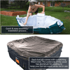 Image of Aleko Pool & Spa 6 Person 250 Gallon Square Inflatable Black and White Hot Tub Spa With Cover by Aleko 655222807137 HTISQ6BKWH-AP 6 Person 250 Gal Square Inflatable Black White Hot Tub Spa HTISQ6BKWH