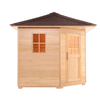 Image of 5 Person Canadian Hemlock Wet Dry Outdoor Sauna with Asphalt Roof 6 kW ETL Certified Heater by Aleko SKU# SKD5HEM-AP