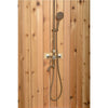 Image of Aleko Sauna Accessories Ellipse Curved Rinse Outdoor Shower by Aleko 703980261798 SHCEDRUSTIC-AP
