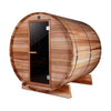 Image of Aleko Saunas 4 Person Outdoor and Indoor Rustic Western Red Cedar Barrel Sauna ETL Certified Heater by Aleko 781880261087 SB4CEDAR-AP 4 Person Outdoor and Indoor Rustic Western Red Cedar Barrel Sauna ETL