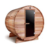 Image of Aleko Saunas 4 Person Outdoor and Indoor Rustic Western Red Cedar Barrel Sauna ETL Certified Heater by Aleko 781880261087 SB4CEDAR-AP 4 Person Outdoor and Indoor Rustic Western Red Cedar Barrel Sauna ETL