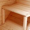 Image of Aleko Saunas 4 Person Outdoor or Indoor White Finland Pine Wet Dry Barrel Sauna Front Porch Canopy 8 kW ETL Certified Heater by Aleko 781880219866 SB8PINECP-AP 4 Person Outdoor or Indoor White Finland Pine Wet Dry Barrel Sauna