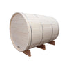 Image of Aleko Saunas 4 Person Outdoor or Indoor White Finland Pine Wet Dry Barrel Sauna Front Porch Canopy 8 kW ETL Certified Heater by Aleko 781880219866 SB8PINECP-AP 4 Person Outdoor or Indoor White Finland Pine Wet Dry Barrel Sauna