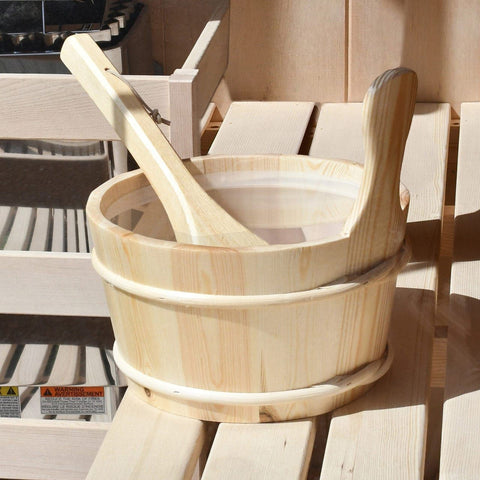 Aleko Saunas 6 Person Canadian Hemlock Wet Dry Indoor Sauna 6 kW ETL Certified Heater by Aleko 703980258590 SKD6HEM-AP 6 Person Canadian Hemlock Wet Dry Indoor Sauna 6 kW ETL Certified Heater