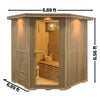 Image of Aleko Saunas 6 Person Canadian Hemlock Wet Dry Indoor Sauna 6 kW ETL Certified Heater by Aleko 703980258590 SKD6HEM-AP 6 Person Canadian Hemlock Wet Dry Indoor Sauna 6 kW ETL Certified Heater