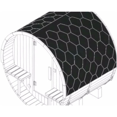 Aleko Saunas 60 x 72 x 75 Inches Blue Weather-Resistant Bitumen Roof Shingle Replacement for Barrel Saunas by Aleko 703980260944 SB4SSNG-AP 60x72x75" Blue Weather Bitumen Roof Shingle Replacement Barrel Saunas