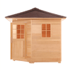 Image of 8 Person 9 kW ETL Certified Heater Canadian Hemlock Wet Dry Outdoor Sauna with Asphalt Roof by Aleko SKU# SKD8HEM-AP