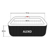 Image of Aleko Spas 6 Person 265 Gallon Black Square Inflatable Jetted Hot Tub with Cover by Aleko 0655222807120 HTISQ6GYBK-AP 6 Person 265 Gallon Black Square Inflatable Jetted Hot Tub with Cover