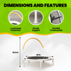 Image of JumpKing 36" Ivory White Bouncer - Beige handle foam