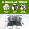 Image of JumpKing 13' x 13' Square Trampoline - Outdoor/Indoor Recreational Trampoline - Large Trampoline and Great Gift for Kids, Adults, & Family Fun