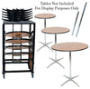 Image of Heavy Duty Steel Moving Cart for 36" Bistro / Cocktail Tables