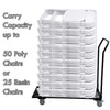 Image of Rolling Folding Chair Cart - Black, Standard