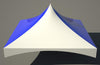 Image of 20' x 20' High Peak Frame Top Only - Solid Blue And White