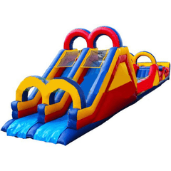 18'H Double Lane Rainbow Bounce Obstacle Course SKU # 4022D