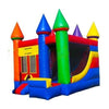Image of Bouncer Depot Inflatable Bouncers 16'H Rainbow Castle Jumper Slide Moonwalk by Bouncer Depot 15'H Compact Princess Combo by Bouncer Depot SKU#MC012D