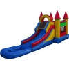 Image of Bouncer Depot Water Parks & Slides 15'H Bright Wet n Dry Compact Castle Combo Jump House by Bouncer Depot 781880295204 MC026P 15'H Bright Wet Dry Compact Castle Combo Jump House Bouncer Depot