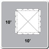 Image of 10' x 10' West Coast Frame Tent - White 2-Piece Tent Top Only