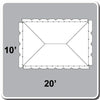 Image of 10' x 20' West Coast Frame Party Tent Top - White