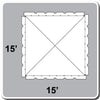 Image of 15' x 15' West Coast Frame Party Tent Top - White