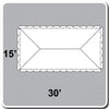 Image of 15' x 30' White PVC Weekender West Coast Frame Tent Top